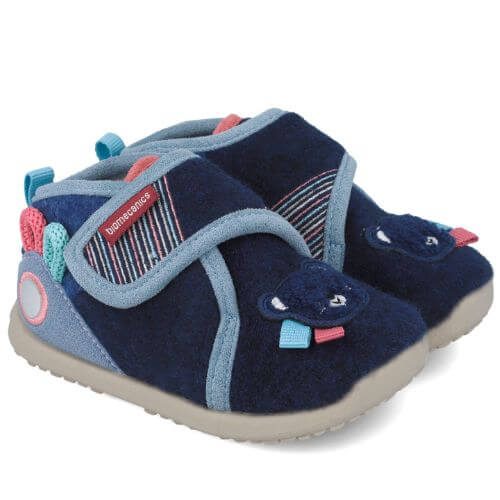 Pantofiori de interior copii baieti din textil Calapod lat Biomecanics, Albastru – 251173-A089
