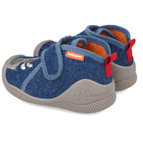 Pantofiori de interior copii baieti din textil Biomecanics, Albastru – 241291-A089