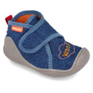 Pantofiori de interior copii baieti din textil Biomecanics, Albastru – 241291-A089
