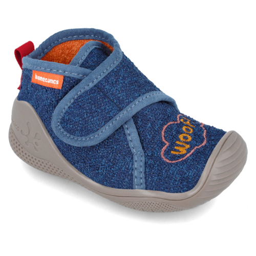 Pantofiori de interior copii baieti din textil Biomecanics, Albastru – 241291-A089