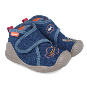 Pantofiori de interior copii baieti din textil Biomecanics, Albastru – 241155-A089