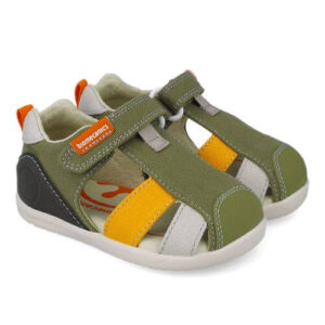 Sandale copii baieti calapod lat din textil Biomecanics, Verde – 252198-B801