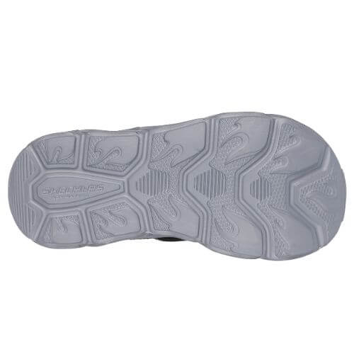 Sandale copii baieti cu LED din textil Skechers, Verde – 400613-BKLM