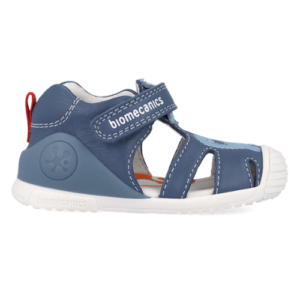 Sandale copii baieti din piele Biomecanics, Albastru – 262126-A556
