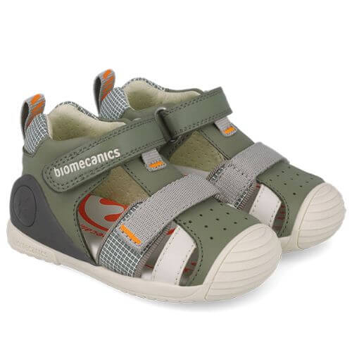 Sandale copii baieti din piele Biomecanics, Verde – 252117-B830