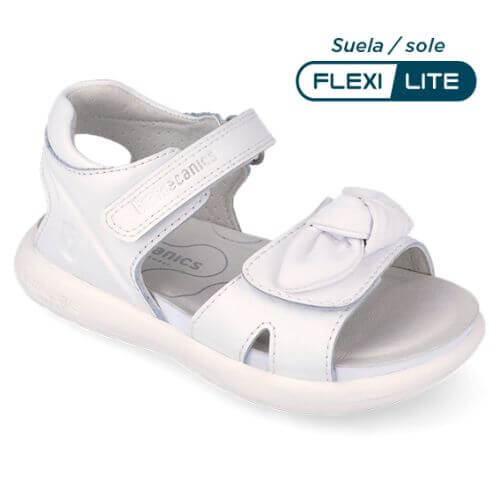 Sandale copii fete din piele Biomecanics, Alb – 262208-C050