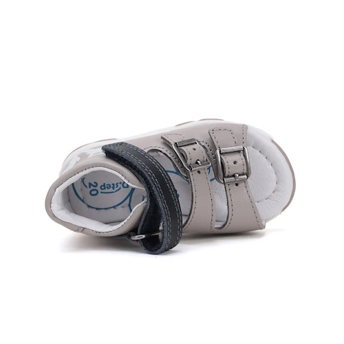 Sandale copii baieti din piele DD Step, Gri – G064-51156B
