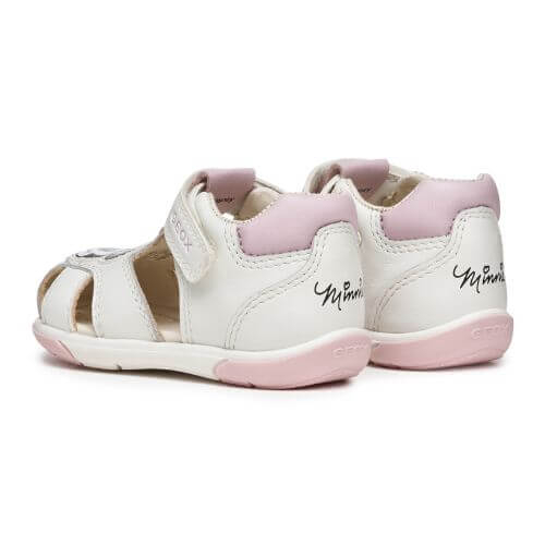 Sandale copii feten piele naturala Geox Minnie Mouse, Alb – B556FE_08554_C0406