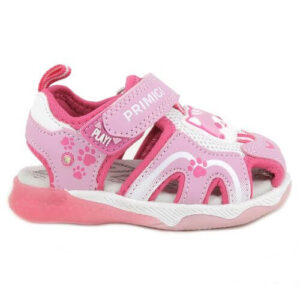 Sandale copii fete din textil cu LED Primigi, Roz – 1457100