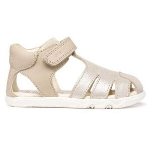 Sandale copii Barefoot fete din piele naturala Geox, Alb – B656QA_0CR85_C5000