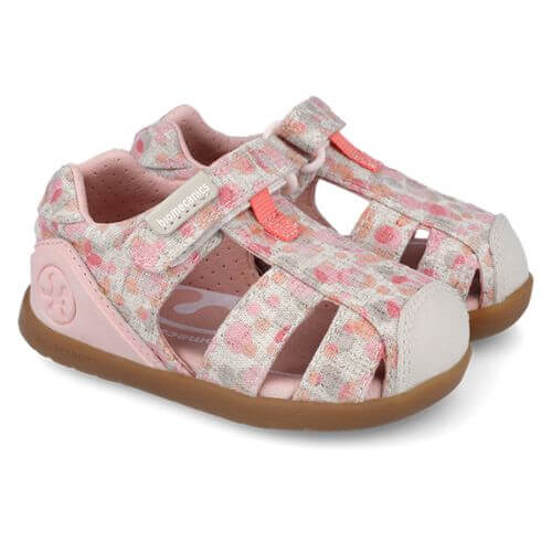 Sandale copii fete calapod lat din textil Biomecanics, Roz – 262193-A103