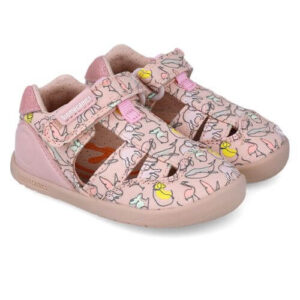 Sandale copii fete calapod lat din textil Biomecanics, Roz – 252193-A032