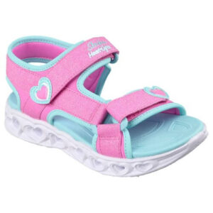 Sandale copii fete cu LED din material sintetic Skechers, Roz – 303114-PKTQ