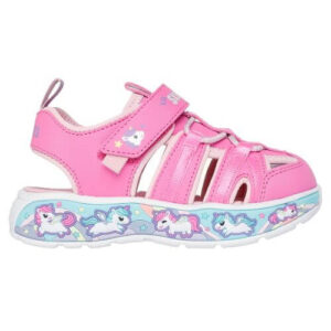 Sandale copii fete din material sintetic Skechers, Roz – 303162-PKLP