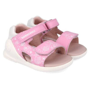 Sandale copii fete din piele Biomecanics, Roz – 262142-B711