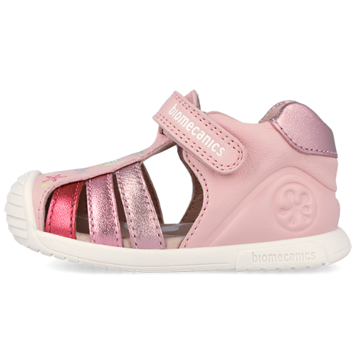 Sandale copii fete din piele Biomecanics, Roz – 262109-A032