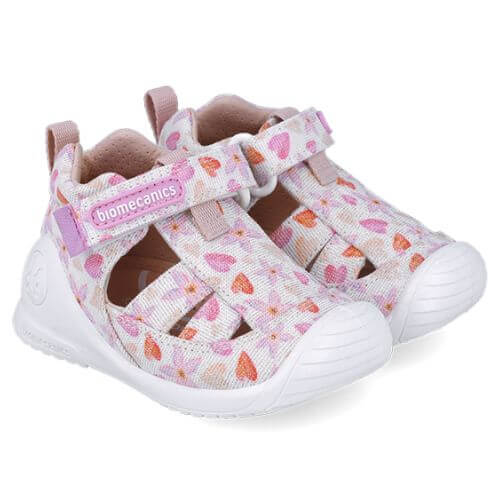 Sandale copii fete din textil Biomecanics, Roz – 252185-B050