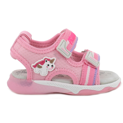 Sandale copii fete cu LED din textil Primigi, Roz – 5954600