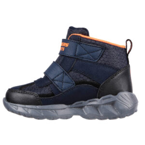 Ghete copii baieti cu LED din material textil Skechers, Negru – 401504_NVBKNAVY