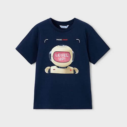Tricou interactiv robot pentru baieti Mayoral, Navy – 3065-40