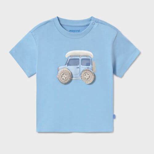 Tricou din bumbac pentru baieti Mayoral, Sky Blue – 1011-89