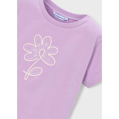 Tricou din bumbac pentru fete Mayoral, Mov – 174-59