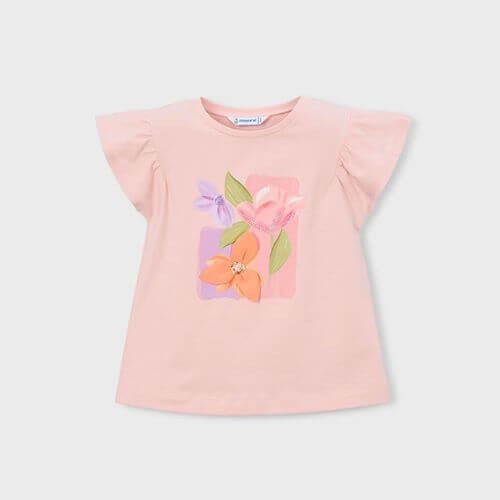 Tricou din bumbac pentru fete Mayoral, Blossom – 3007-83