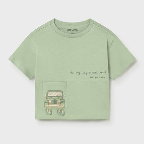 Tricou din bumbac pentru baieti Mayoral, Verde – 1005-15 Tricou din bumbac pentru baieti Mayoral, Verde – 1005-15