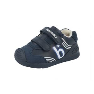 Ghete baieti din piele imblanite Biomecanics Biogateo, Navy/Albastru – 261115-A183FB