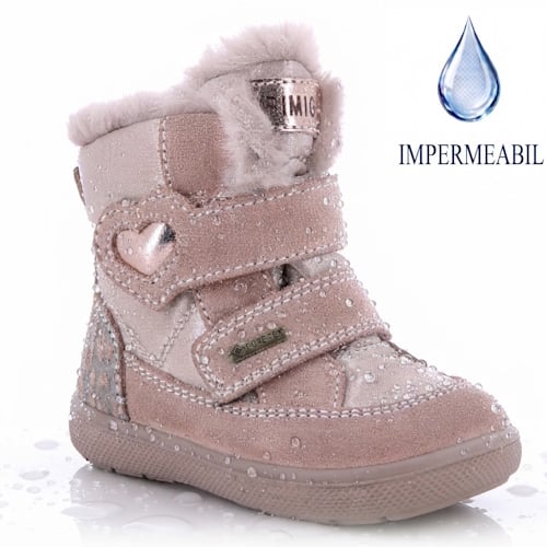 Ghete Gore-Tex, impermeabile, fete Primigi, Roz Pudrat/Sclipici – 2350000