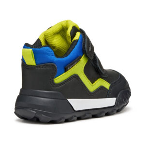 Ghete impermeabile baieti Geox Trekkyup ABX, Negru/Verde Neon – B566LB_0MEFU_C9299