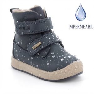 Ghete impermeabile copii baieti din piele imblanite Primigi GTX, Albastru – 8854611