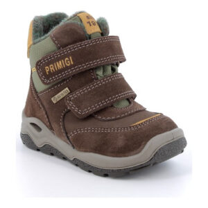 Ghete impermeabile copii baieti din piele intoarsa imblanite Primigi GTX, Maro – 8863711