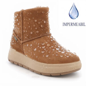 Ghete impermeabile copii fete din piele intoarsa imblanite Primigi GTX, Maro – 8875400