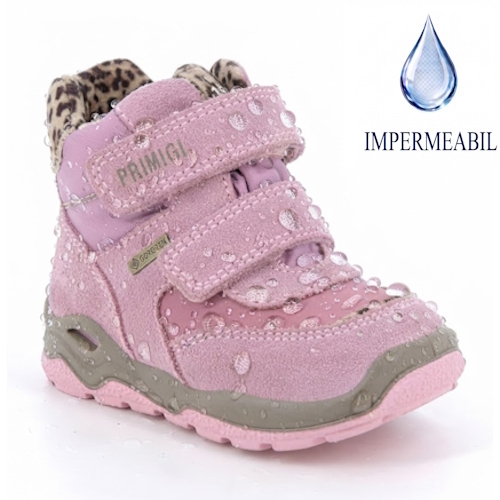 Ghete impermeabile copii fete din piele intoarsa imblanite Primigi GTX, Roz – 8863733